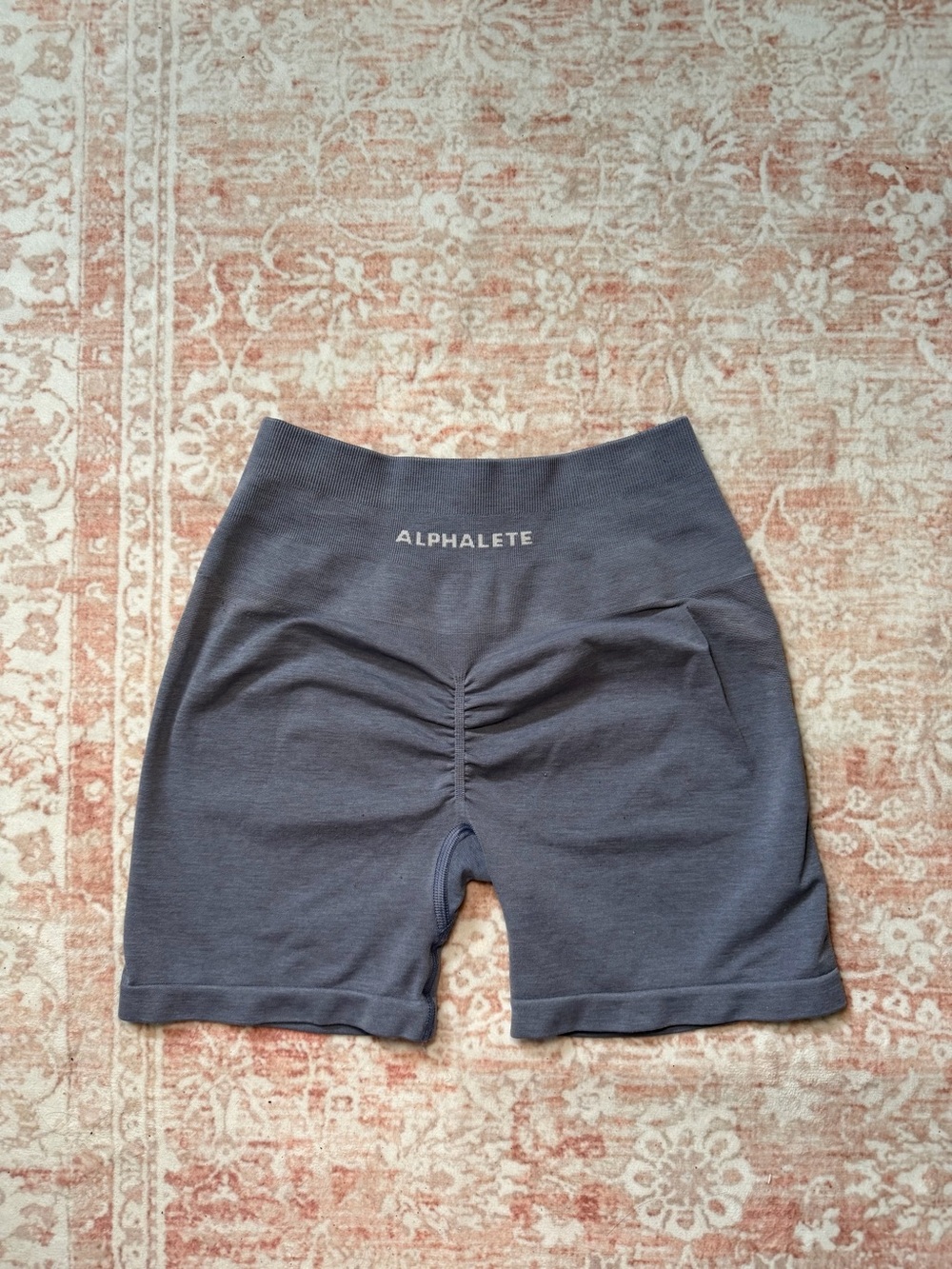 Alphalete Amplify Women's High-Rise Scrunch Shorts - French Blue Size Small